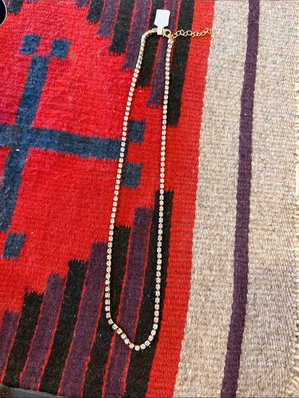 Gold tennis necklace